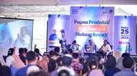 Forum Diskusi Publik “Papua Produktif Kolaborasi Malang Kreatif” di Bento Cafe Malang, Rabu (25/10).