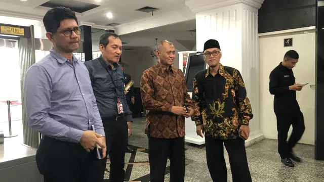 Pimpinan KPK, Agus Rahardjo, Laode M Syarif, dan Saut Situmorang menyambangi MK untuk mengajukan uji materi UU KPK, Rabu (20/11/2019)