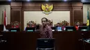 Mantan Menteri Pendidikan, Kebudayaan, Riset, dan Teknologi (Mendikbudristek), Nadiem Anwar Makarim, sesaat sebelum dimulainya sidang pembacaan tuntutan di Pengadilan Tindak Pidana Korupsi Jakarta, Rabu 13 Mei 2026. (Kapanlagi.com/Budy Santoso)