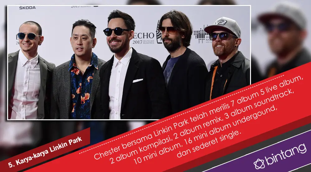 Menilik Perjalanan Chester Bennington Bersama Linkin Park. (Foto: AFP/Tobias SCHWARZ, Desain: Nurman Abdul Hakim/Bintang.com)