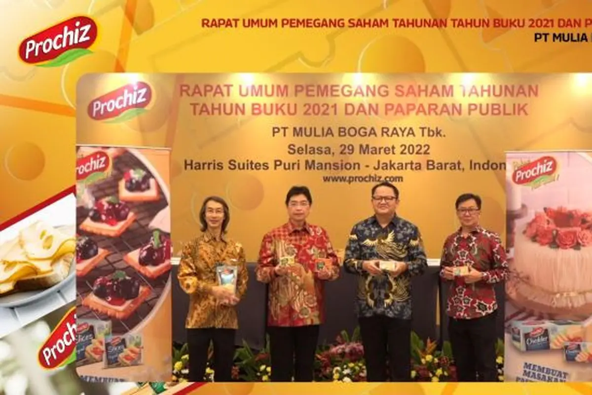 Paparan publik PT Mulia Boga Raya Tbk (KEJU), Selasa (29/3/2022) (Foto: tangkapan layar/Pipit I.R)