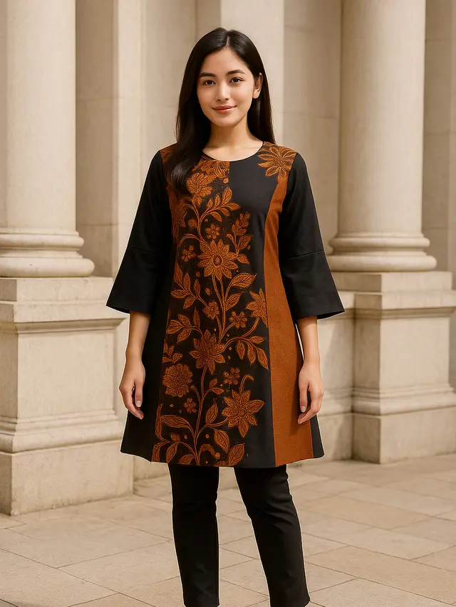 Pilihan Model Tunik Batik untuk Orang Kurus