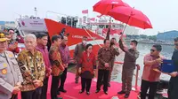 Ketua Umum PDI Perjuangan Megawati Soekarnoputri meresmikan Rumah Sakit (RS) Kapal Terapung bernama Laksamana Malahayati. Peresmian ini dilakukan di Pelabuhan Tanjung Priok, Jakarta Utara. (Merdeka)