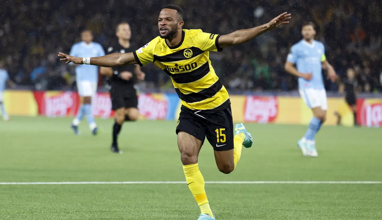 Young Boys membalas tidak lama kemudian lewat gol chip Meschack Elia (52’). (Peter Klaunzer/Keystone via AP)