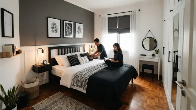 Desain Kamar 3x3 untuk Suami Istri