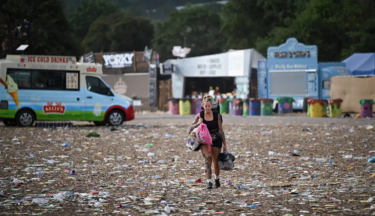 Glastonbury didirikan pada tahun 1970 dan secara historis merupakan acara yang sangat 'hijau'. (AFP/Oli Scarff)