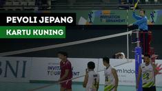 Pemain voli asal Jepang, Hiroki Ozawa, mendapatkan kartu kuning saat menghadapi Indonesia.