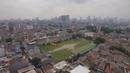 Suasana Stadion VIJ Petojo M.H Thamrin yang terletak di Jakarta, Minggu (17/2). Stadion dengan kapasitas 500 penonton ini merupakan cikal bakal dari kandang Persija Jakarta. (Bola.com/Muhammad Husni)