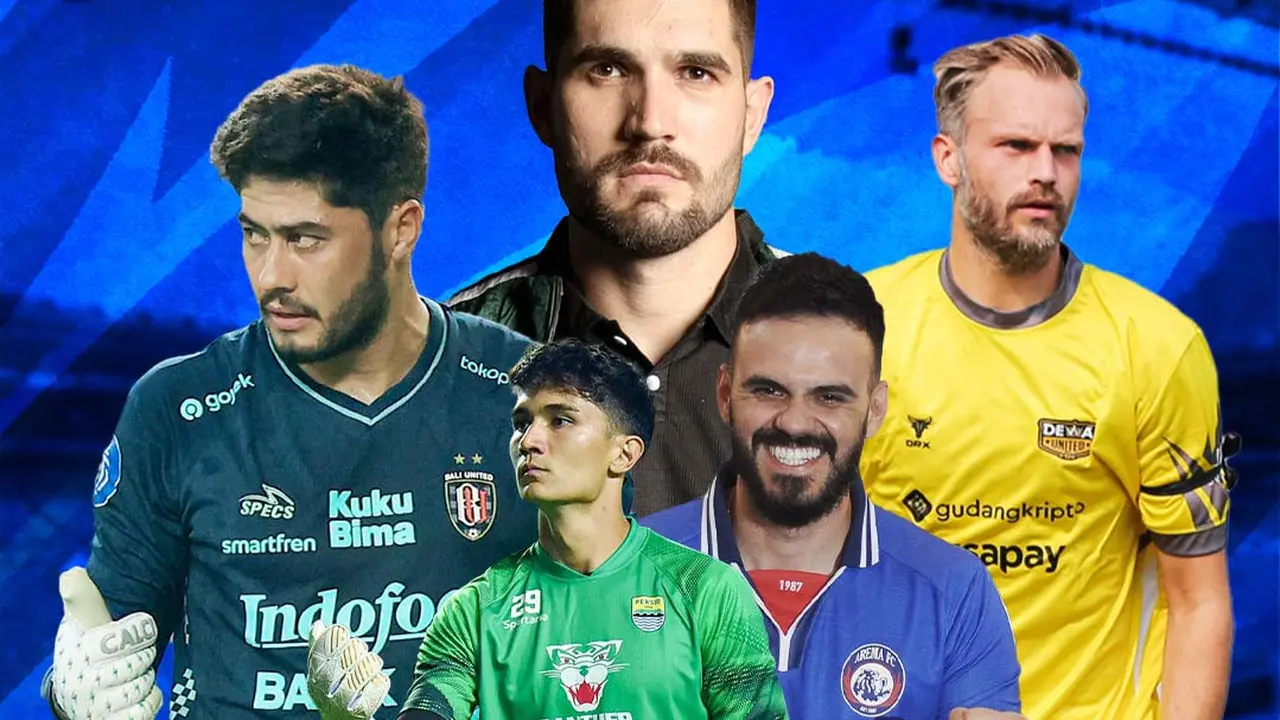 BRI Liga 1 - Ilustrasi Kiper Asing: Lucas Frigeri, Adilson Maringa, Sonny Stevens, Kevin Ray Mendoza, Alan Bernardon