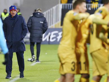 AS Roma menelan kekalahan memalukan saat bertandang ke markas Bodo/Glimt pada laga UEFA Conference League. (Mats Torbergsen/NTB Scanpix via AP)