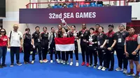 Timnas basket 3x3 putri Indonesia merebut perunggu di SEA Games 2023 (dok Perbasi)/Yoga)