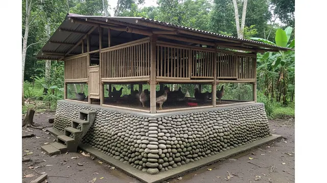 Model Kandang Ayam Anti Ular dan Banjir