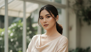 Model Atasan Wanita yang Cocok untuk Bahu Lebar (Foto: Gemini AI)