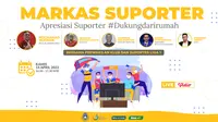 Markas Suporter, Apresiasi Suporter #dukungdarirumah (Bola.com/Adreanus Titus)