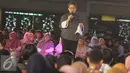 Menlu Retno Marsudi saat memberi sambutan diantara para peserta EGTC 2016 di Universitas Gadja Mada, Yogyakarta, Rabu (02/11). Menlu Retno memberikan pelajaran terkait hubungan diplomasi indonesia dan perkembangan teknologi. (Liputan6.com/Helmi Affandi)