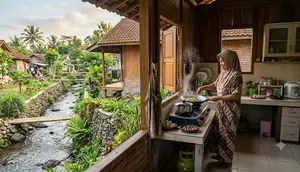 5 Desain Dapur Rumah Dekat Sungai Anti Longsor, Estetik dengan View Alam