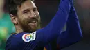 Lionel Messi mendulang 37 gol di La Liga Spanyol, dan total mencetak 54 gol dan 19 assist di berbagai ajang pada musim 2016-2017. (AP/Manu Fernandez)