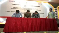 PT Bank Negara Indonesia (Persero) Tbk (BNI), PT Pupuk Indonesia (Persero) (PI) dan PT Perkebunan Nusantara (PTPN) bersinergi dalam kerjasama untuk memenuhi kebutuhan pupuk. (Dok BNI)
