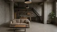 7 Desain Rumah Industrial dengan Beton Ekspos