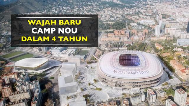Berikut visualisasi rencana renovasi markas Barcelona, Camp Nou, dalam empat tahun kedepan.