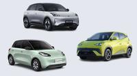 Tampilan Geely EX2, BYD Atto 1 dan Wuling Binguo EV/Canva.com.
