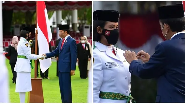 6 Potret Anggota Paskibraka 2022 Dikukuhkan Presiden Jokowi, Siap Jalani Tugas