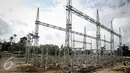 Tiang pemancang terpasang di pembangunan PLTP Unit 5 &  6 di Tompaso, Sulut, Rabu (30/3). PT Pertamina Geothermal Energy (PGE) terus mengembangkan energi yang berfokus pada Pembangkit Listrik Tenaga Panas Bumi (PLTP). (Liputan6.com/Faizal Fanani)