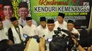 Sejumlah ulama memberikan keterangan kepada awak media seusai mengadakan konferensi pers dengan tajuk  "Kenduri Kemenangan Jokowi-KH Ma'ruf Amin" di Kota Semarang, Senin (22/4). Dalam acara ini para ulama akan berusaha menyatukan umat Islam seusai Pilpres 2019. (Liputan6.com/Gholib)