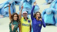 Penampilan J-Lo, Pitbull, dan Claudia Leitte Meriahkan Pembukaan World Cup 2014.