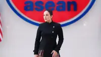 Chelsea Islan berkebaya janggan di ASEAN Blue Economy Innovation Project. (dok. Instagram Story @chelseaislan)