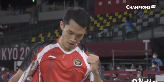 VIDEO: Bulu Tangkis Olimpiade 2020, Langkah Jonatan Christie Dihentikan Pemain China