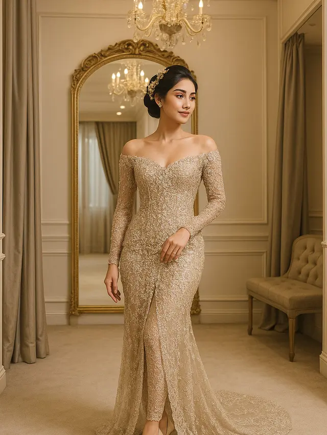Model Kebaya Pengantin Full Payet yang Mewah