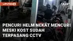 Kejadian pencurian helm terjadi pada Kamis (19/9/2024) di Depok, Sleman. Helm yang dicuri milik anak kost, meskipun sudah dipasang CCTV, pelaku tetap nekat