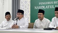 Ketua Umum Pengurus Besar Nahdlatul Ulama (PBNU) KH Yahya Cholil Staquf atau Gus Yahya (Liputan6.com/Ady Anugrahadi)