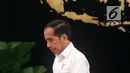 Presiden Joko Widodo usai memberikan keterangan terkait revisi UU KPK di Istana Negara, Jakarta, Jumat (13/9/2019). Jokowi mendukung ijin penyadapan dari dewan pengawas internal KPK serta status pegawai KPK sebagai aparatur sipil negara. (Liputan6.com/HO/Kurniawan)