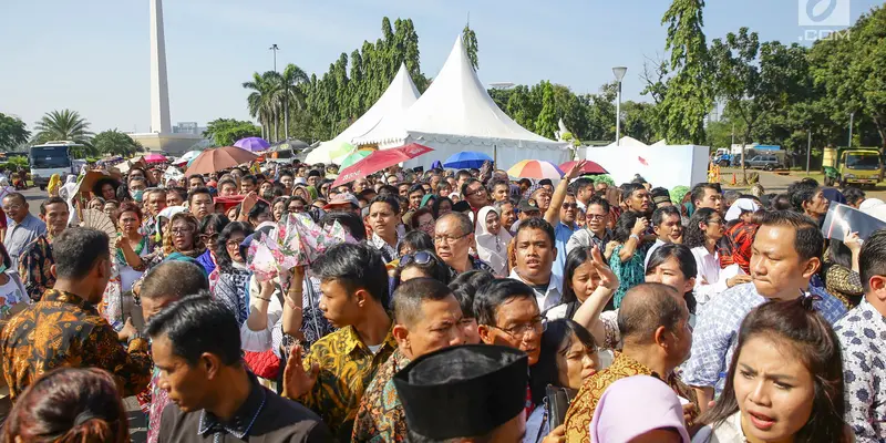 Antrean Open House Jokowi di Istana Kepresidenan