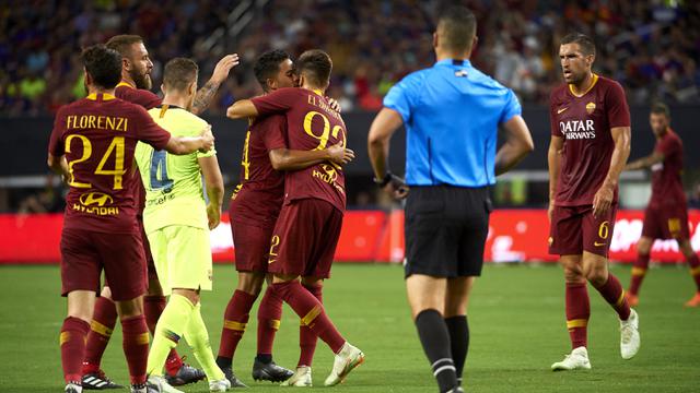 FOTO: Sempat Tertinggal, AS Roma Bangkit Bungkam Barcelona