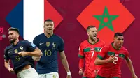 Piala Dunia - Prancis Vs Maroko - Mbappe, Giroud Vs Hakimi, Ziyech (Bola.com/Adreanus Titus)