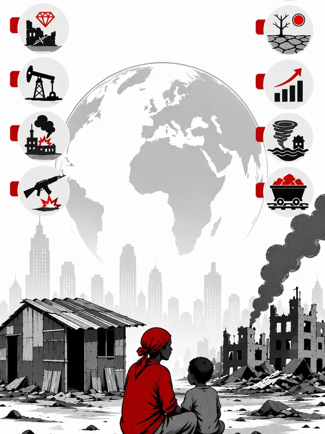 Infografis 10 Negara Termiskin di Dunia.