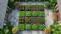 7 Desain Edible Landscape dengan Kombinasi Bunga dan Tanaman Pangan, Halaman Cantik dan Produktif