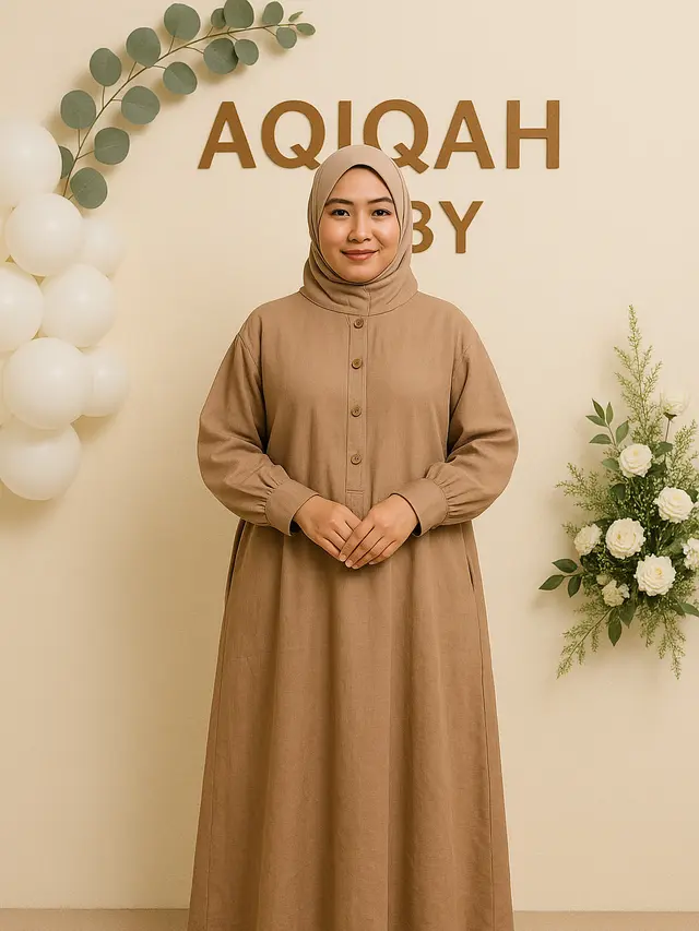Model Gamis untuk Acara Aqiqah (Foto: ChatGPT)