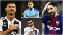 Berikut ini tujuh pesepak bola top dunia yang terlahir dari keluarga tidak mampu. Diantaranya, Cristiano Ronaldo, Lionel Messi dan Gabriel Jesus. (Foto Kolase AP dan AFP)
