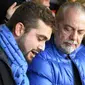 Presiden Napoli, Aurelio De Laurentiis (kanan, berjaket biru) di laga lawan Lazio di Stadio San Paolo, Naples, 22 November 2009.