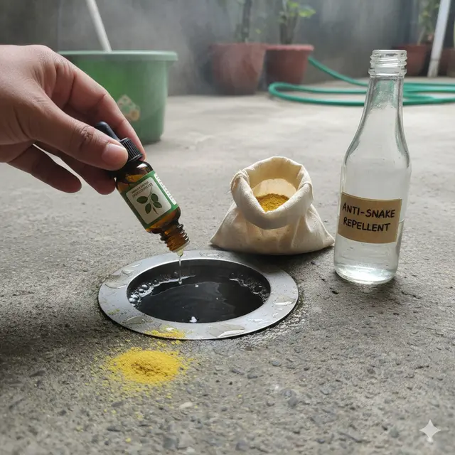 Cara menutup saluran air agar ular tidak masuk (Foto: Gemini AI)