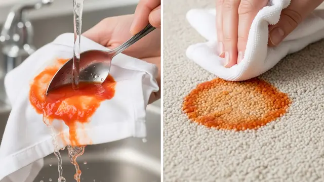 Cara Membersihkan Noda Saus Tomat