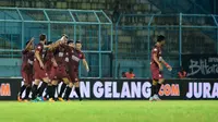 Keunggulan PSM di babak pertama sirna usai Arema cetak tiga gol balasan (Liputan6.com/Rana Adwa)