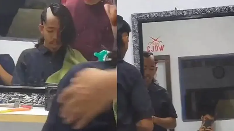 Berani Tampil Beda, Video Viral Pria Usai Cukur Rambut Ini Jadi Sorotan