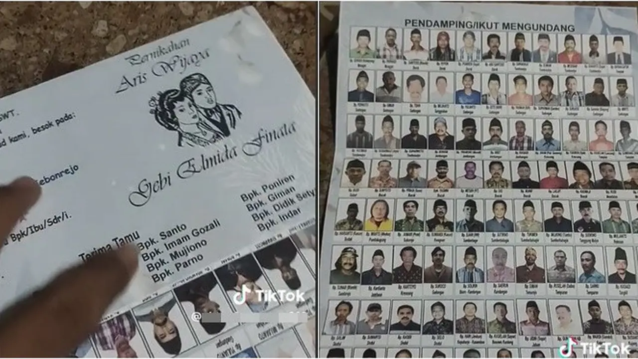 Undangan Pernikahan Ini Pajang Foto Anggota Keluarga, Bak Kertas Suara Pilkada