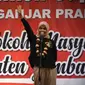 Istri calon presiden nomor urut 3 Ganjar Pranowo, Siti Atikoh Suprianti menghadiri acara silaturahmi dengan warga dan tokoh masyarakat se-Kabupaten Jombang di Gudang New Sedulur Estu, Jalan A. Yani, Kembangtanjung, Bareng, Kecamatan Bareng, Jawa Timur, Minggu (28/1/2024). (Foto: Dokumentasi PDIP).