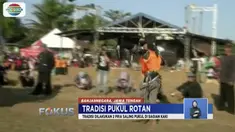 Tradisi pukul rotan atau tradisi ujungan dilakukan dua orang pria dewasa yang saling pukul menggunakan batang rotan.